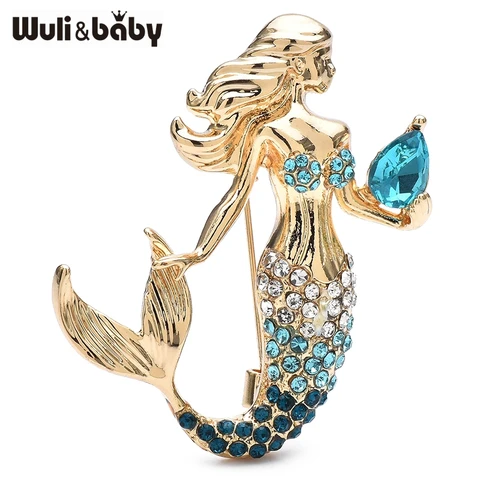Брошь русалка Wuli&baby
