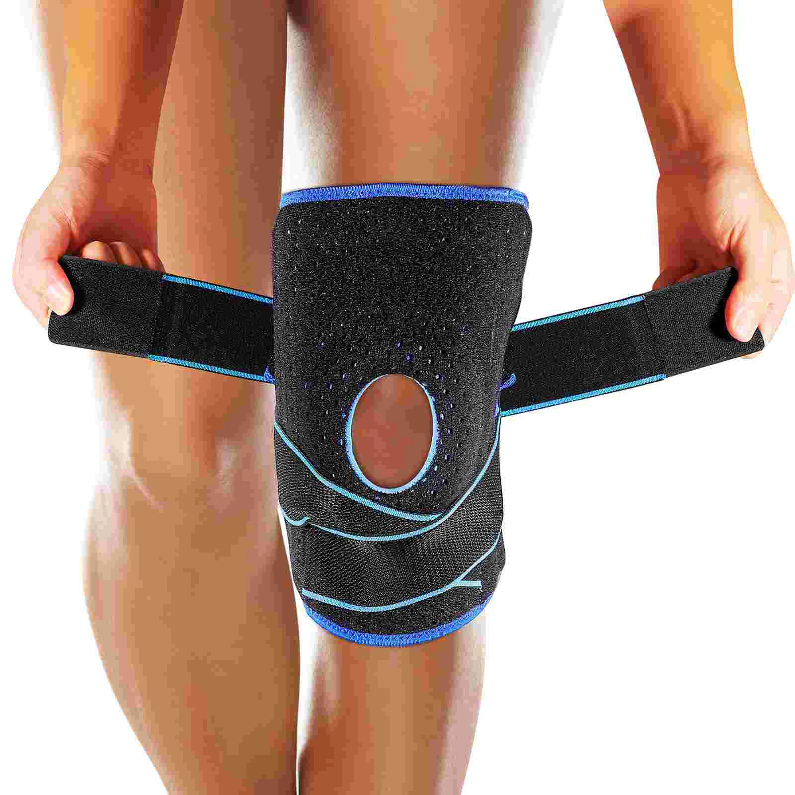 

Healifty Breathable Knee Protective Belt Patella Strap Hook and Loop Fitness Knee Wrap Protector Knee Brace