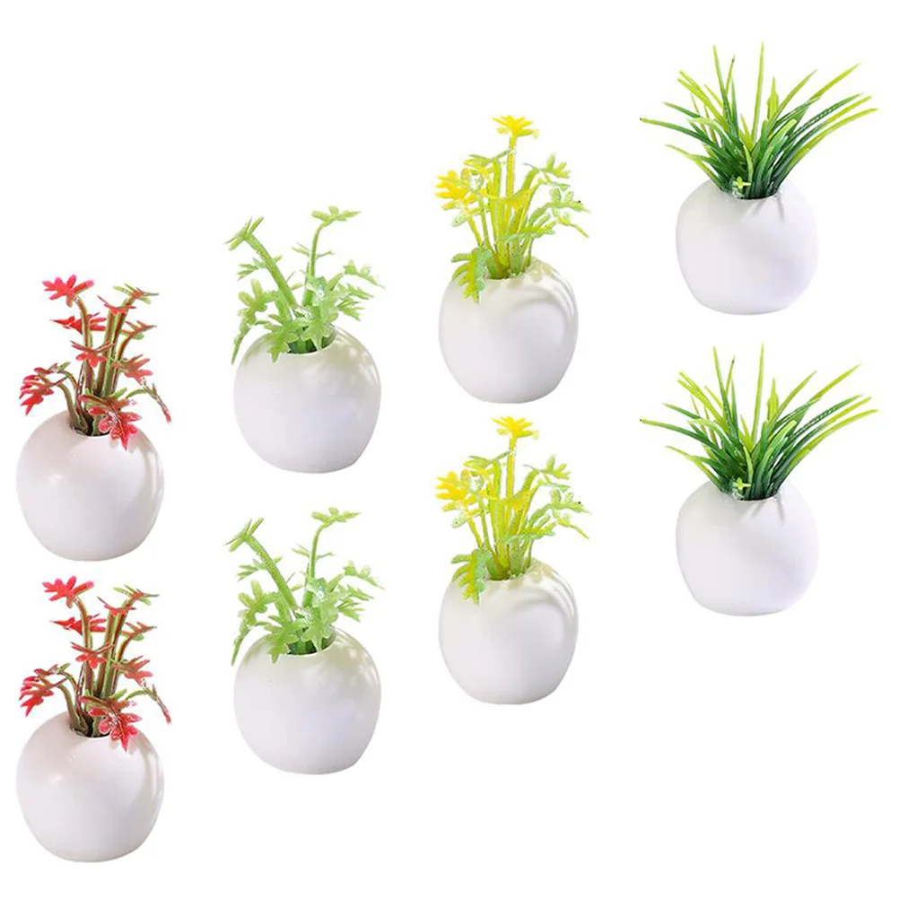 

8 pcs Mini Fake Succulent Plants Faux Plants Faux Potted Plants