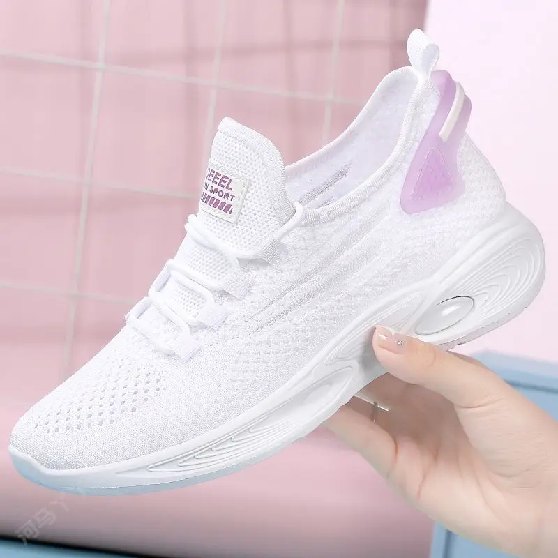 Summer women's shoes mesh breathable hollow mesh flat shoes anti-skid casual shoes fashion lightweight sports small white shoes