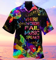 2022 hawaiian mens shirt concert short sleeve cuban shirt men 3d printed summer holiday button up tops for men women 5xl
