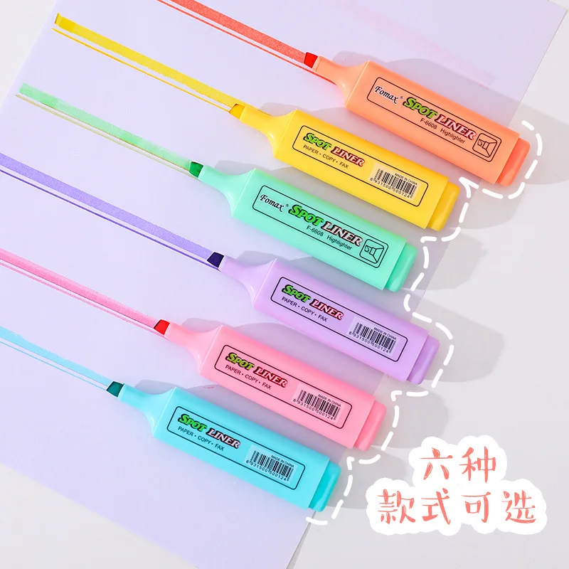 

Fresh Candy Color Spot Liner Hilghlighters Oblique Tip Art Markers Mildliner School Office Writing Supplies Stationery Cute