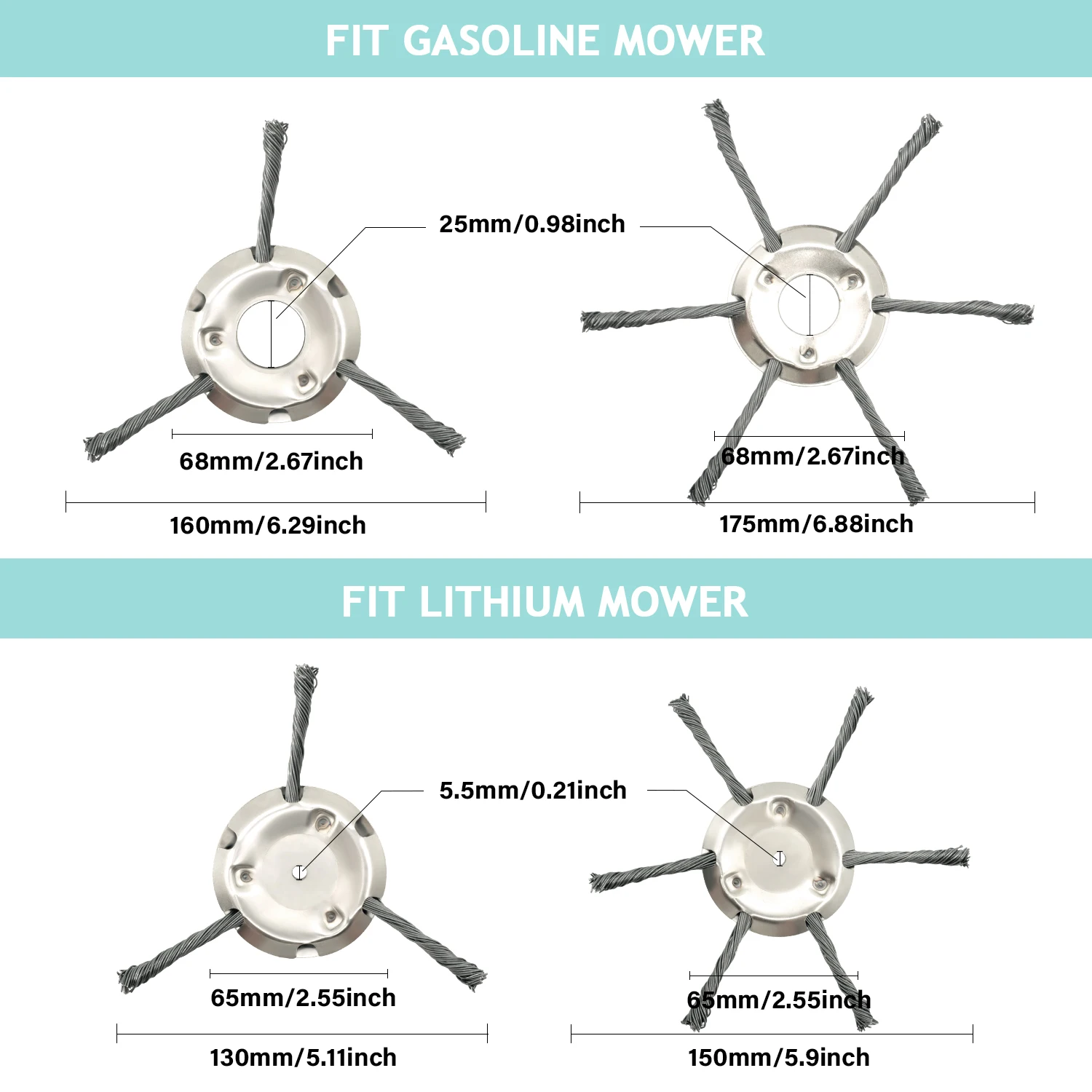 Универсальная Головка LUSQI Для Триммера 6/8/9 Дюймов Щетка Из Стальной Проволоки
