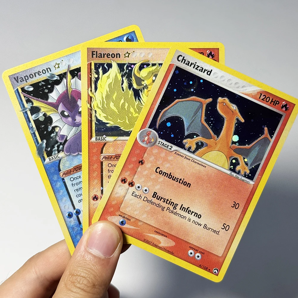 Фото Карты PKM Power Keepers (PK) для прокси-игр: редкие, популярные, хитовые товары, PTCG Flareon # 100 Джолтеонов # 101 Вапореон # 102 Абсол Саламенс/бывший Чаризард # 6 №4