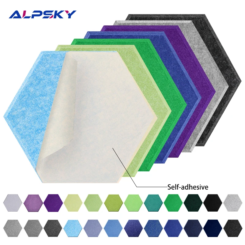 12 шт. Шестигранная самоклеящаяся Звукоизоляционная настенная панель