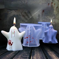 happy ghost silicone candle mold for diy aromatherapy candle plaster ornaments soap epoxy resin mould handicrafts making tool