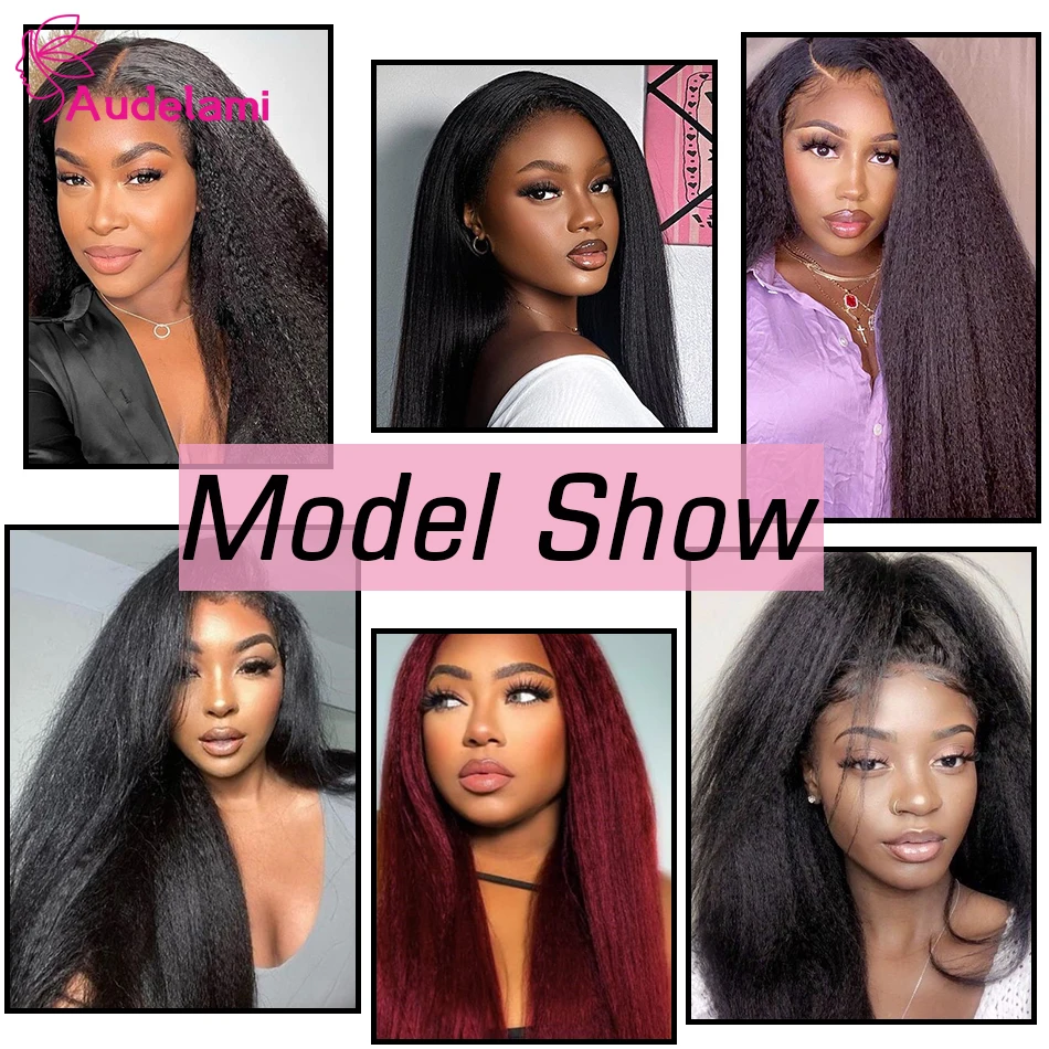 Audelami курчавые прямые ленты для наращивания волос женщин 20 40 штук полная голова