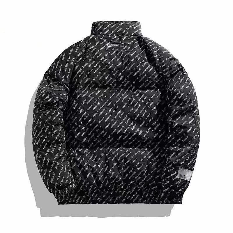 2022 Down Padded Jacket Men's Winter New Trendy Brand Hip-hop Ins Stand-up Collar Padded Jacket Thickened Warm Bread Jacket