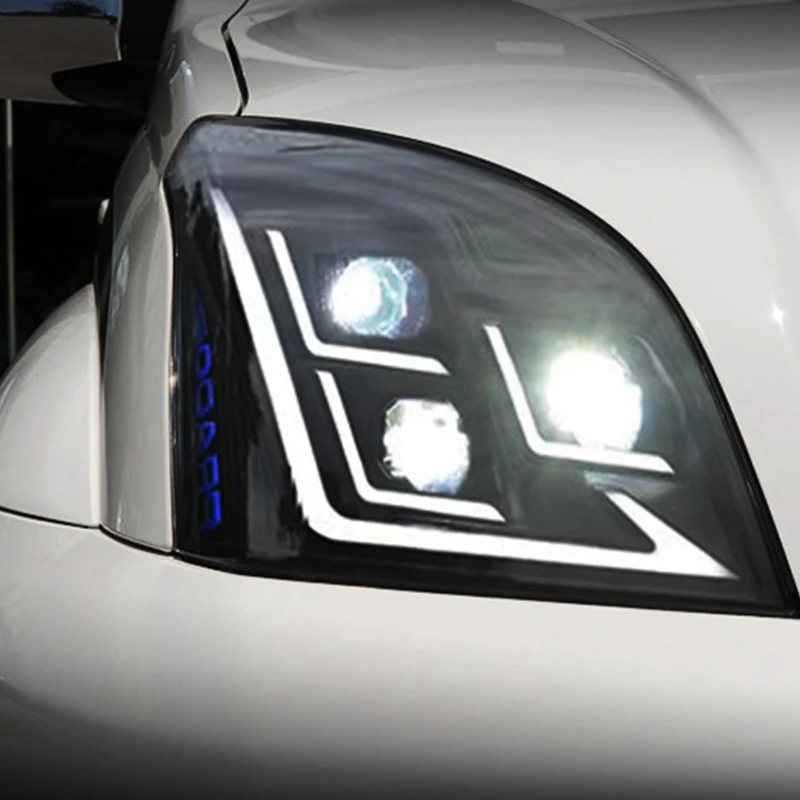 ВСЕ светодиодная передняя фара для Prado FJ120 2003 2004 2005 2006 2007 2008 2009