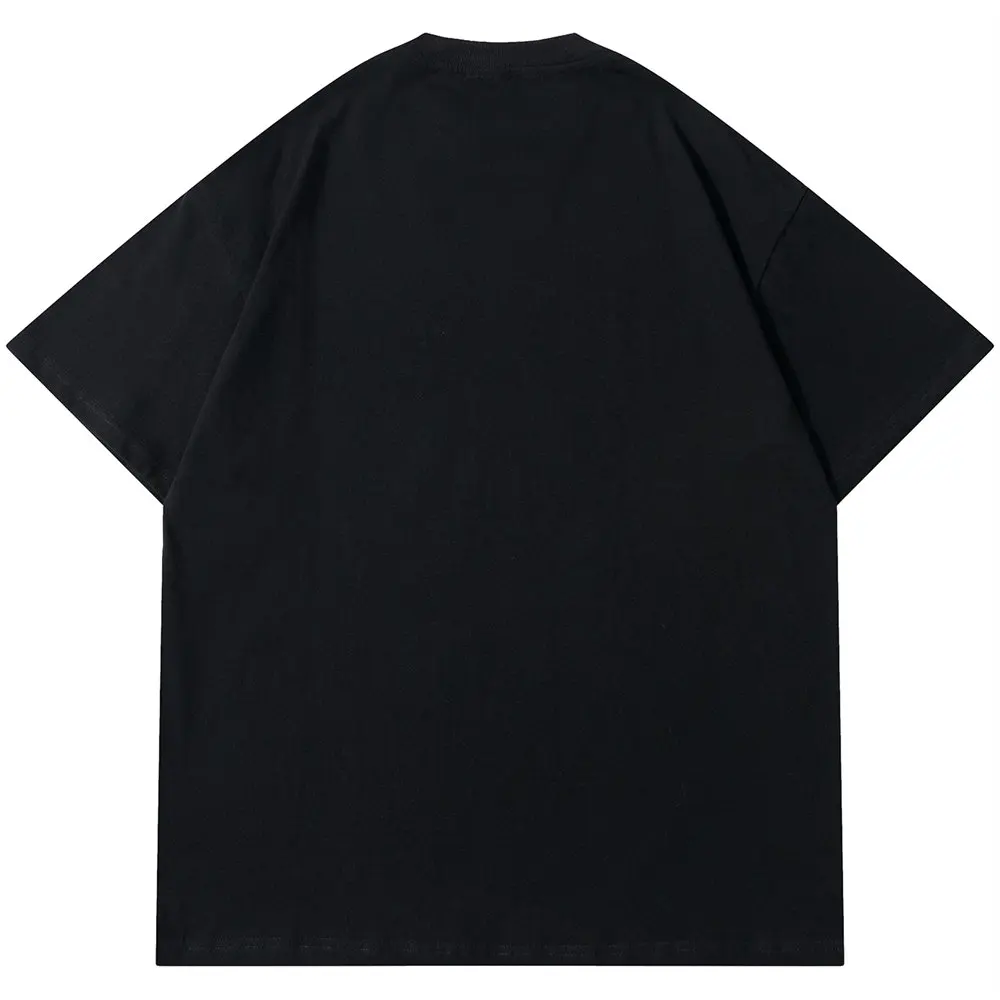 Футболка мужская оверсайз в стиле Харадзюку хлопковая Повседневная рубашка с