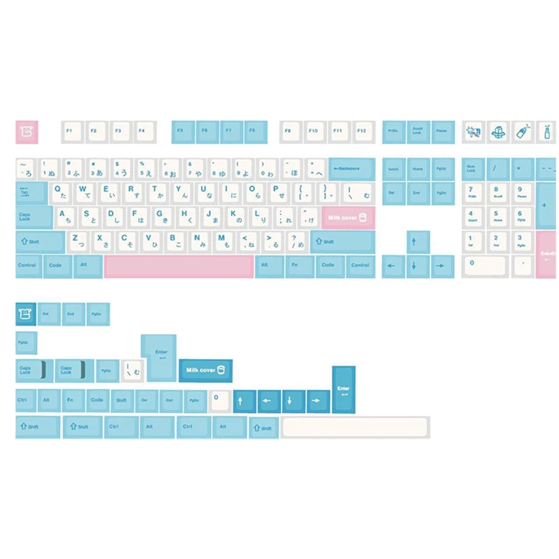 

141-Key PBT Mechanical Keyboard Cap Sublimation Height 6.25U Keycap Supports 61/64/68/84/87/96/98/104/108 Keys