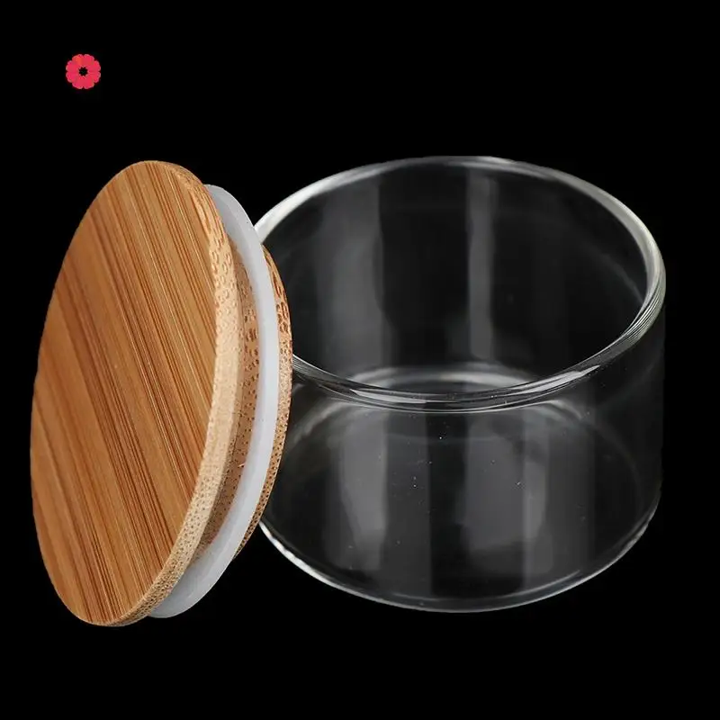 

1PC Wood Glass Nail Art Acrylic Glass Dappen Dish Liquid Powder Container Holder Bottle DIY Nail Art Tool