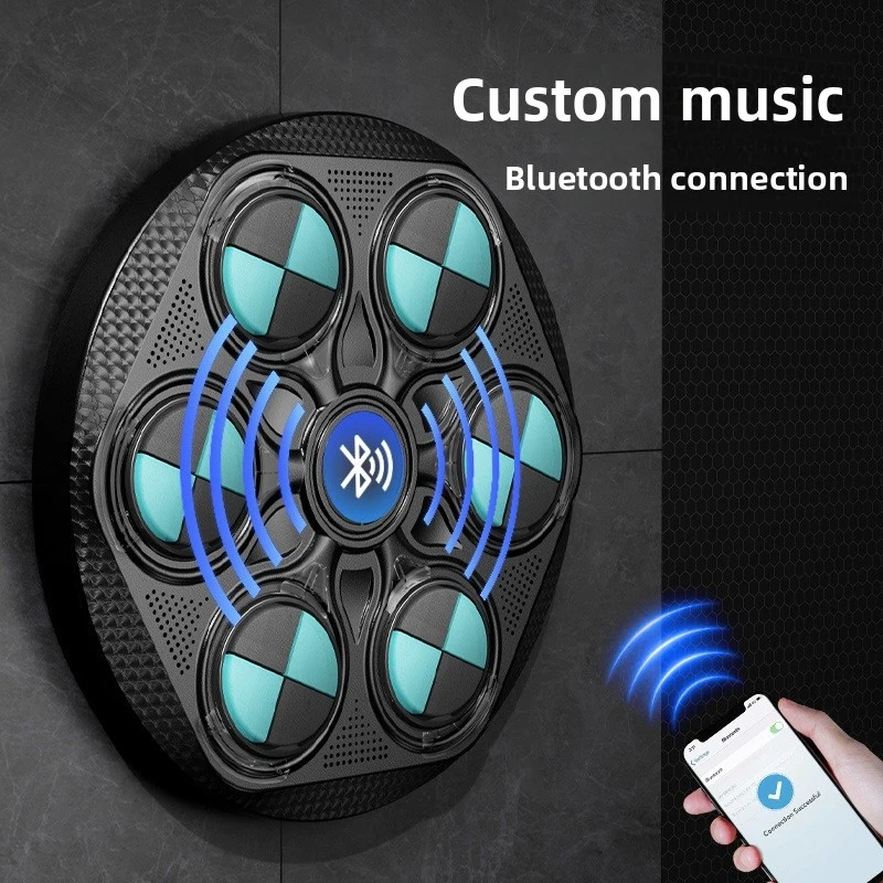 Фото Умная музыкальная боксерская груша Bluetooth для тренировок по реакции и спаррингу, настенный тренажер для фитнеса для взрослых и детей №2
