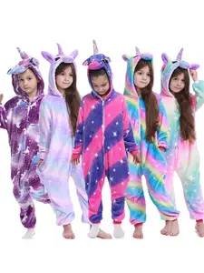 mono cálido de franela con dibujos de Lobo y animales-Blue Donkey Pijama de invierno de manga larga para y niñas mono cálido de franela con dibujos de Lobo y animales-Blue Donkey Pijama de invierno de manga larga para y niñas
