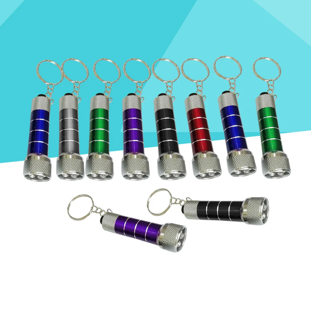 

Torch Flashlight Mini Flashlights Keyrings Kids Led Light Key Keyring Powerful Camping Lamp Torches Ring Chain Pocket Coast Pen