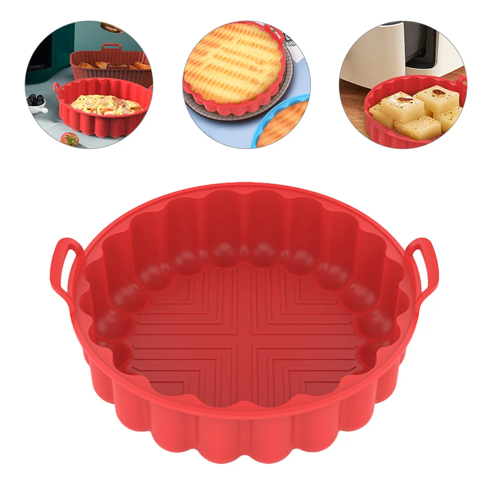 

Air Fryer Silicone Liner Basket Steamer Baking Mats Non Liners Pot Kitchen Reusable Sticks Pad Stick