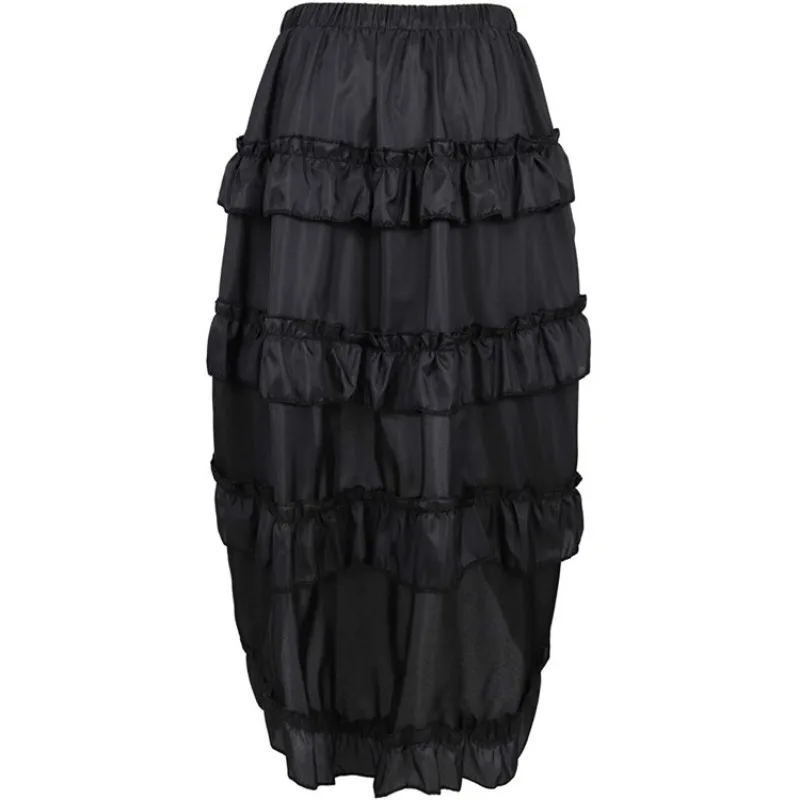 Женская юбка в стиле стимпанк готическая с асимметричными оборками