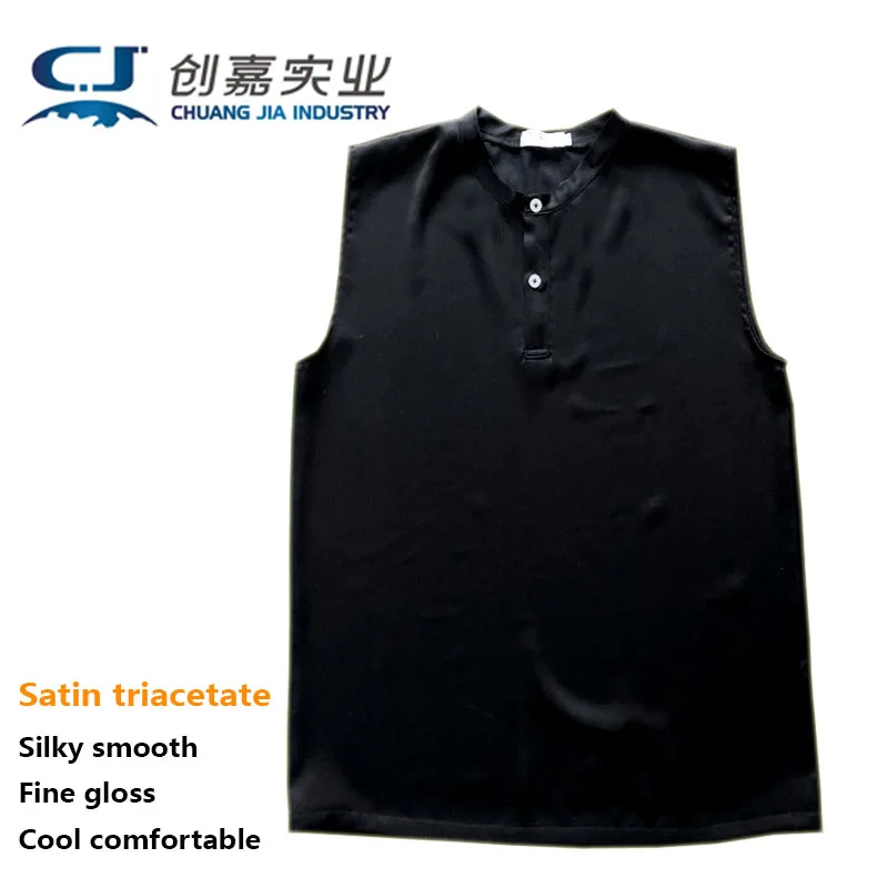 Атласный триацетатный весенне-летний мужской жилет верхняя одежда повседневная