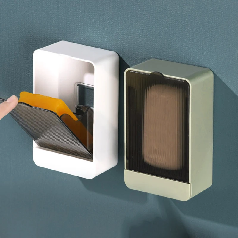 Креативная настенная Коробка для мыла с крышкой двойная сетка сушилка держатель