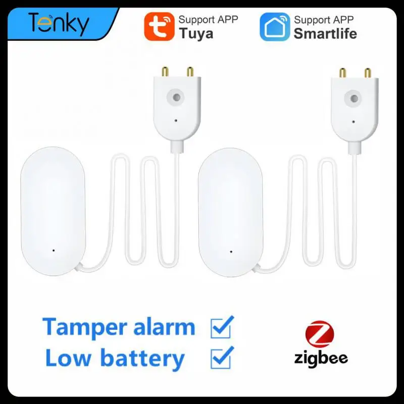 

Датчик утечки воды Tuya Zigbee, детектор утечки воды с сигнализацией, умный дом