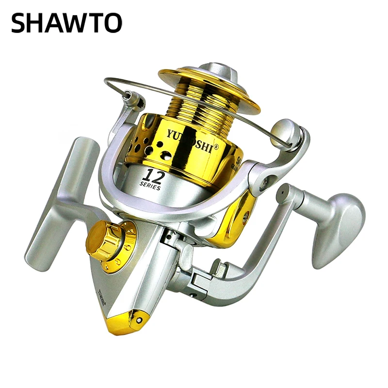 

Shawto Spinning Fishing Reel Ultralight Max Drag 8KG/17LB 5.5:1 Zinc Alloy Gear Carp Fishing Accessories Plastic Cups 1000-7000