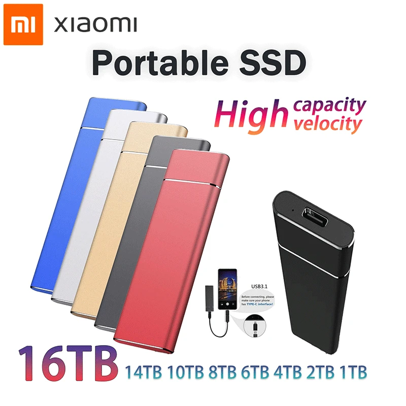 

XIAOMI High Speed 100% Original Mini Portable External Hard Drive 2TB 4TB 8TB Hard Disk Capacity Expander for PC Laptop Computer