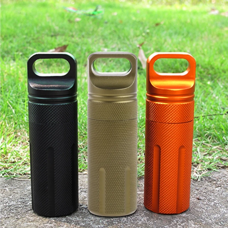 Герметичный контейнер для таблеток из алюминиевого сплава портативный уличный