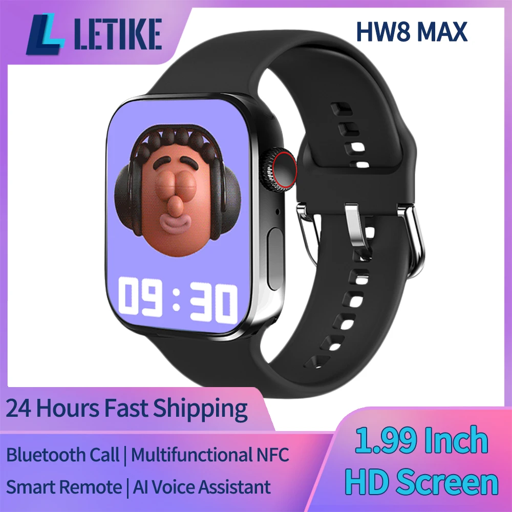 

Смарт-часы Letike HW8 MAX для мужчин и женщин, умные часы с HD экраном 8, Bluetooth, для звонков, pk IWO 14 pro, для смартфонов Xiaomi, Huawei