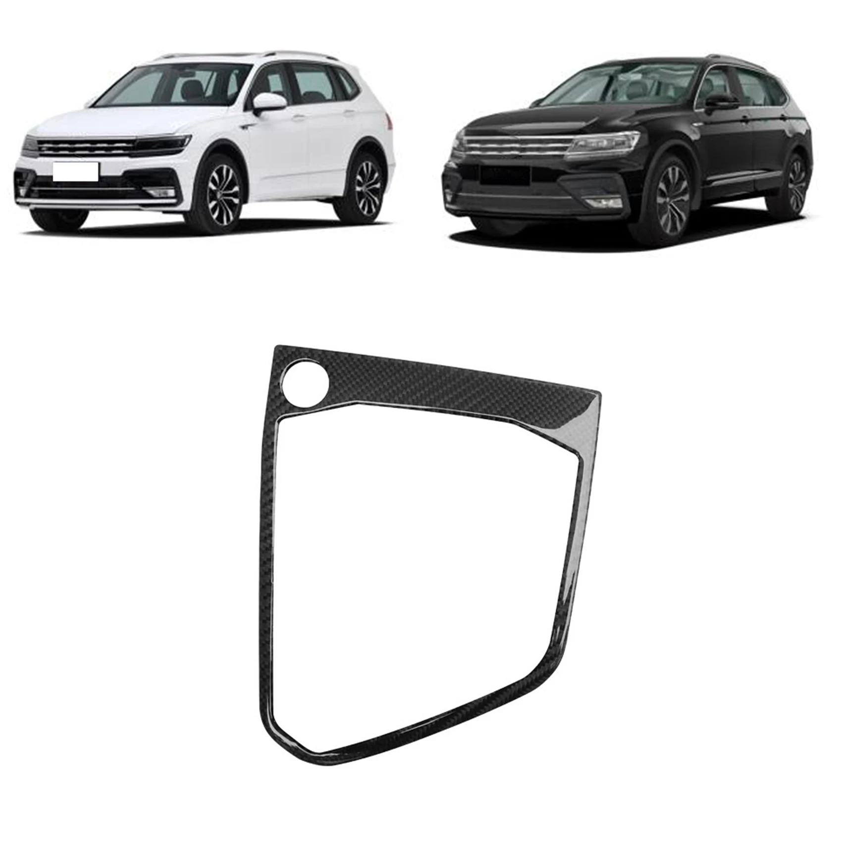 Центральная консоль из настоящего углеродного волокна отделка рамы для Tiguan 2017-2021
