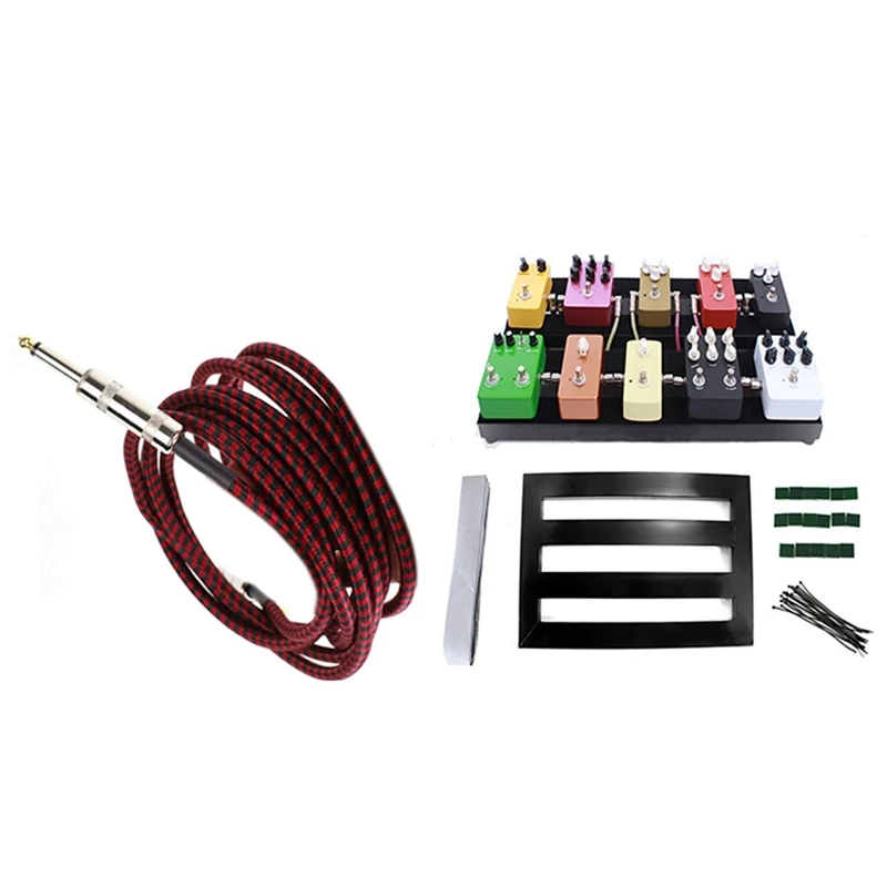 1 Set Guitar Effect Pedalboard Effects Pedal Board & 1 Pcs 1 Meters Guitar Cable Audio Male To Male Cable