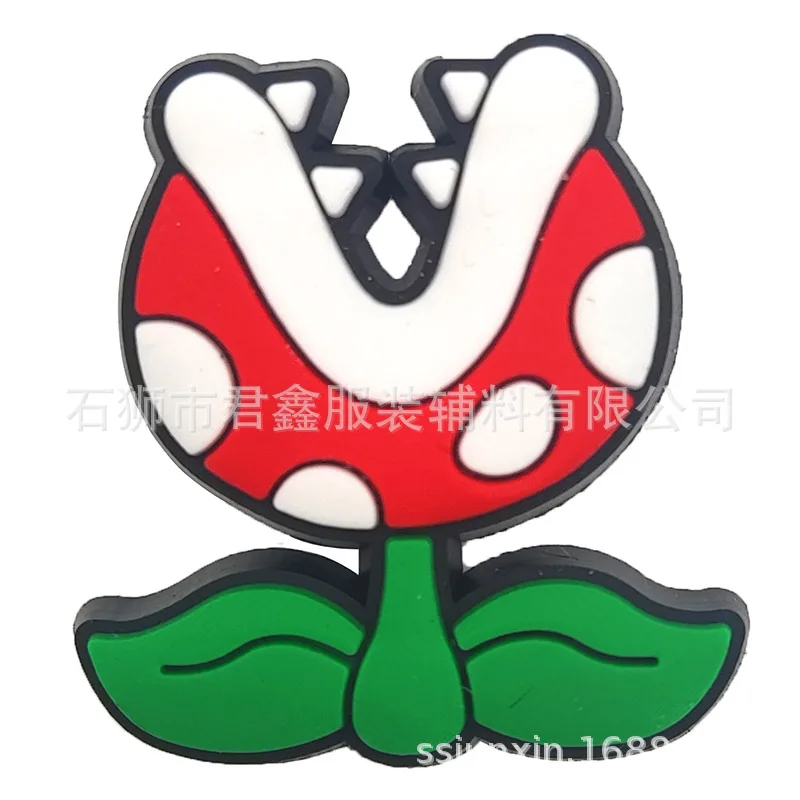 1pcs Super Mario Shoe Buckle Adventure Game Princess Dinosaur Thong PVC Cartoon Crocs Accesoires Charms Kids Party X-mas Gifts