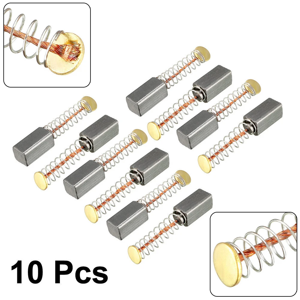 

Mechanical Power Transmission 10pcs Carbon Brushes Fix For Restore Electric Braking Motors 10x5x5mm Replacement Service Parts