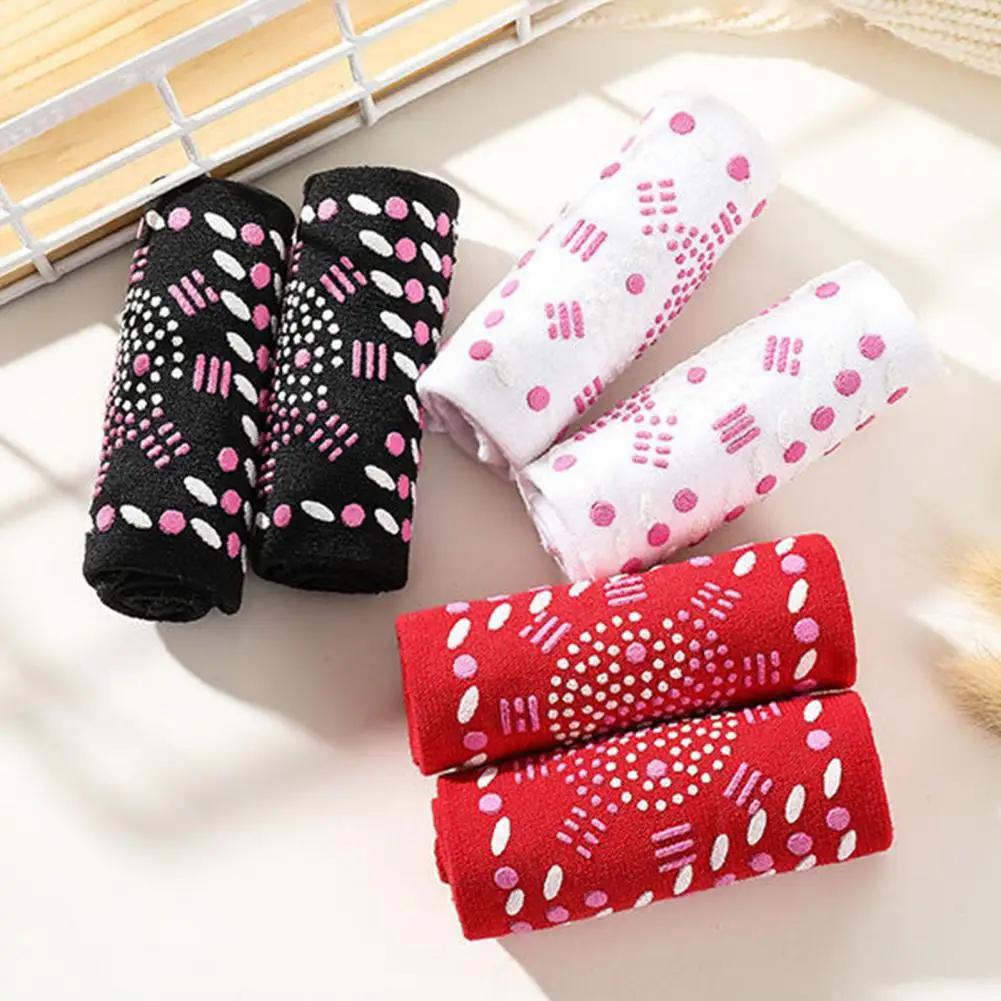 

3/6Pairs Unisex Socks Mid-tube Soft Coldproof Massage Anti-fatigue Unisex Tourmaline Socks Self-heating Socks for Home
