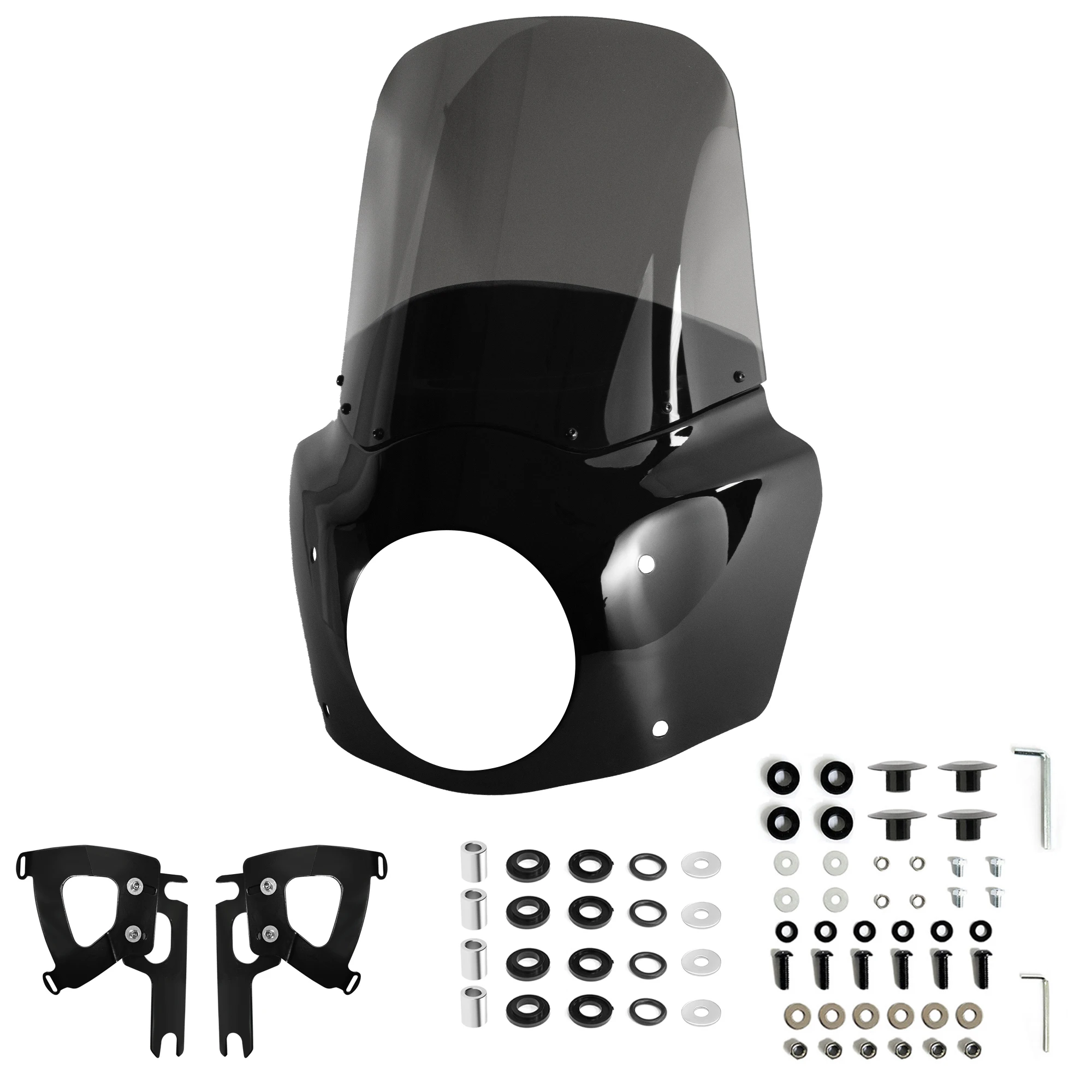 

15-дюймовый обтекатель лобового стекла Road King, подходит для фар 7 дюймов для Harley Touring Road King FLHR 1994-2023 Road King Special FLHRXS 2017-2025