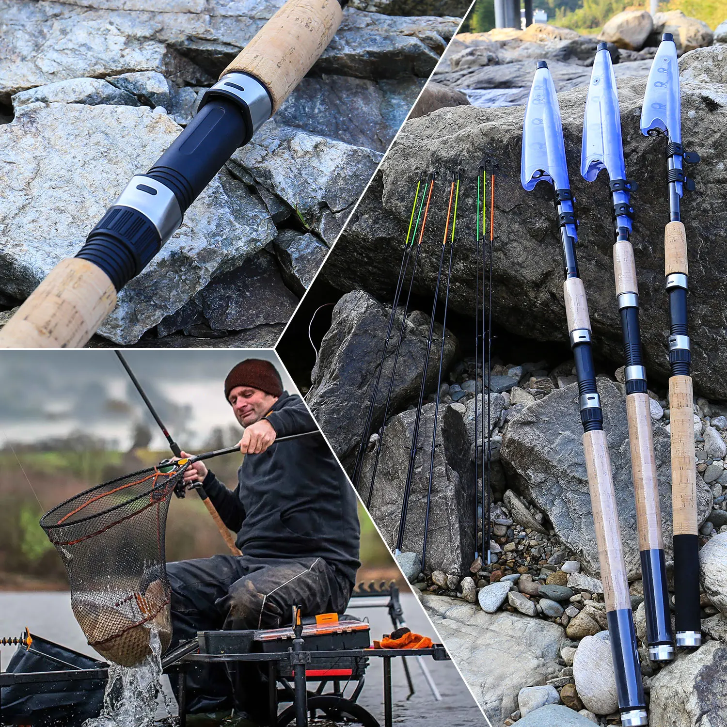 Сougayilang Новые удилища Feeder для рыбалки 2,7 м 3,0 м 3,3 м 3,6 м из углеродного волокна с портативной телескопической конструкцией и карповой оснасткой.