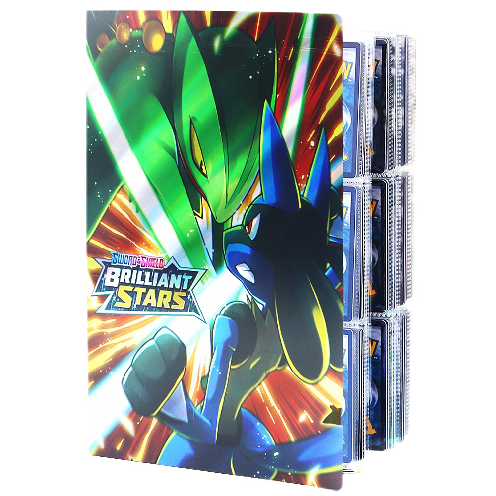 

2022 New 432pcs Capacity Pokemon Card Big Album Binder Large Storage Pikach Notebook Folder Display Collection Cards Protectors