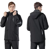 raincoat mens and womens black raincoat coat waterproof raincoat poncho waterproof hooded raincoat rainpants set