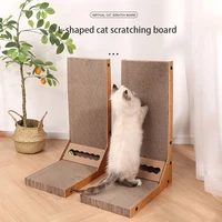 detachable cat scratcher post board l shaped scraper scratching post for cats grinding claw climbing toys products pet furniture