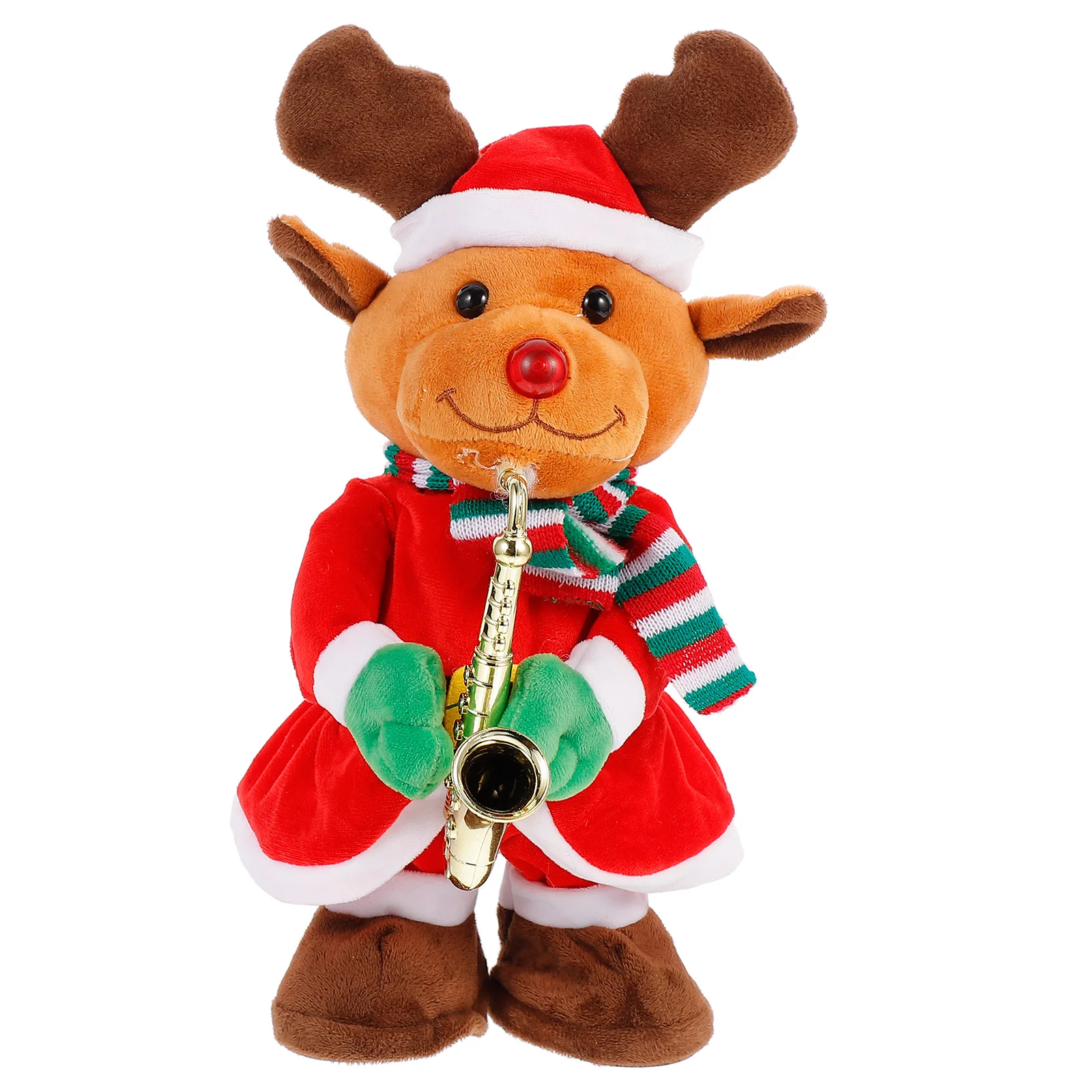 

Toy Christmas Plush Musical Singingxmas Reindeer Stuffed Dancing Figure Electric Elk Toys Decoration Santa Deer Tree Decorations