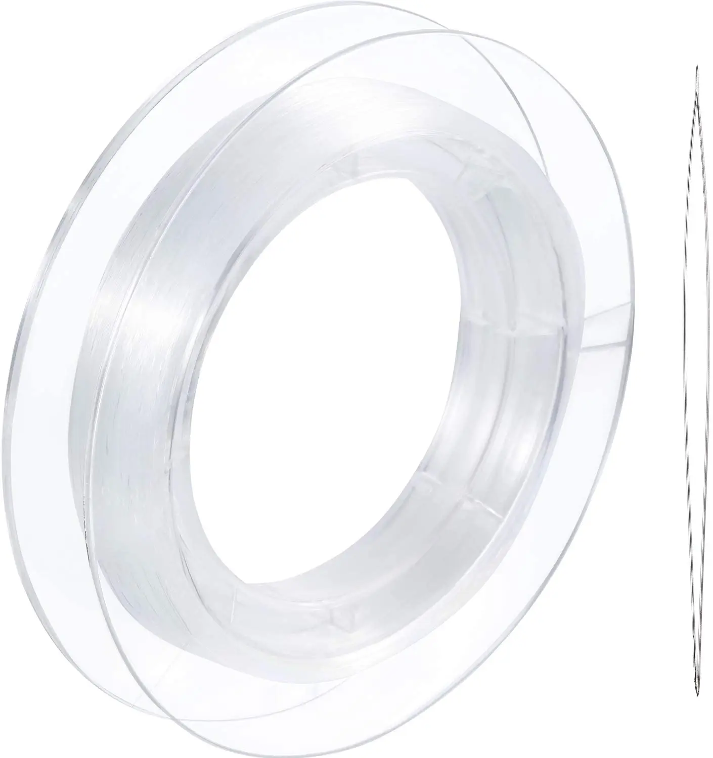 

100M Transparent Invisible Nylon Thread String for Bracelet Making Sewing Hobby 0.5mm Clear Beading Thread with Bead Needle