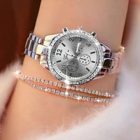 new watches set luxury diamond rhinestone gold quartz watch women fashion wristwatches ladies for girl clock relogio feminino