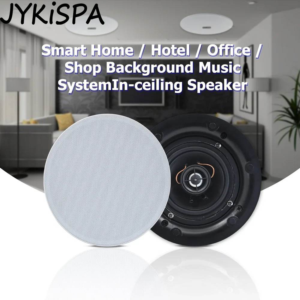 

4inch Waterproof Ceiling Speaker Narrow Edge Shell In Wall Coxial Speaker for PA Background Music Public Address Bathroom
