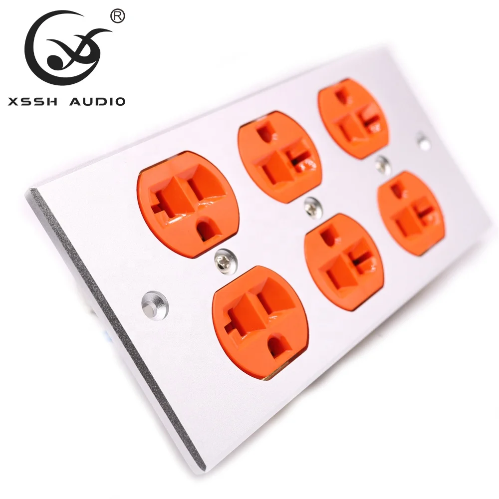 Разъем питания американского разъема Hi-end DIY HIFI латунь 62% медное покрытие 24k золото