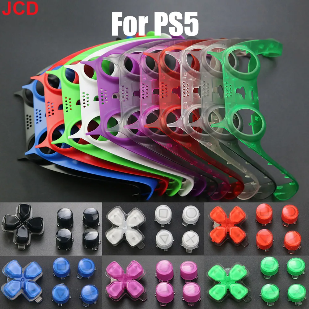 

JCD 1pcs High Quality For PS5 Controller Decoration Strip & Direction Function L1 R1 L2 R2 Button Thumbstick Cap & Tool