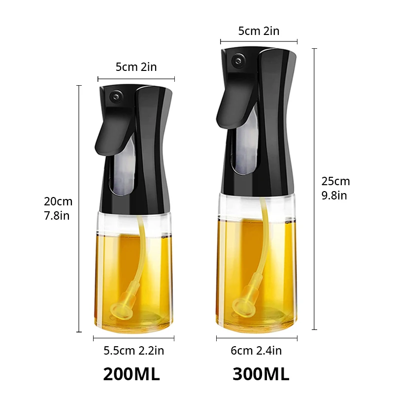 200ml 300ml Oil Spray Bottle Kitchen Cooking Olive Oil Dispenser Camping BBQ Baking Vinegar Soy Sauce Sprayer Containers Gadget images - 6