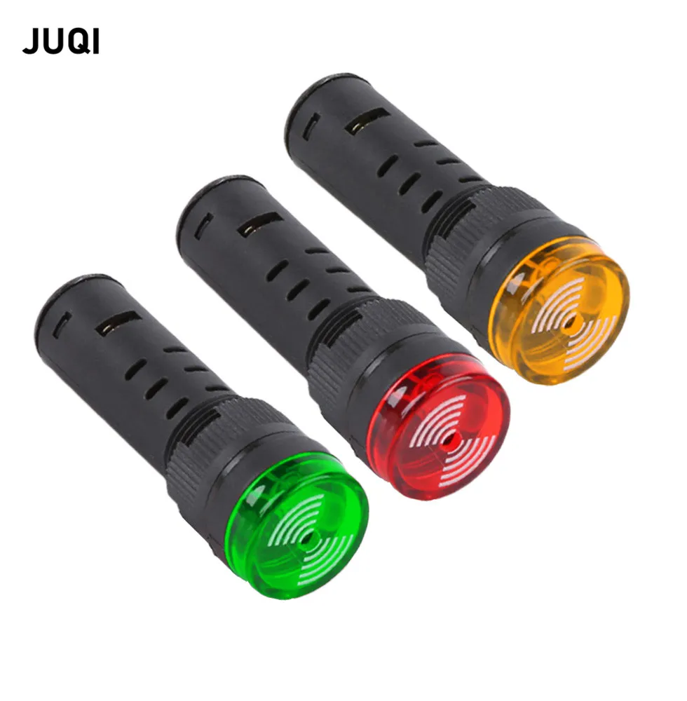 

10PCS AD16-16SM Best Sellers Buzzer AD16-16SM 12V 24V 220V 16mm sound and light flashing buzzer alarm