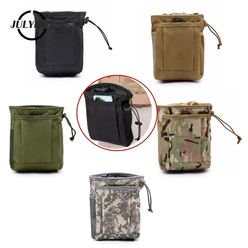 

Tactical Molle Drawstring Magazine Dump Pouch Adjustable Military Utility Belt Fanny Hip Holster Bag Outdoor Ammo Pouch