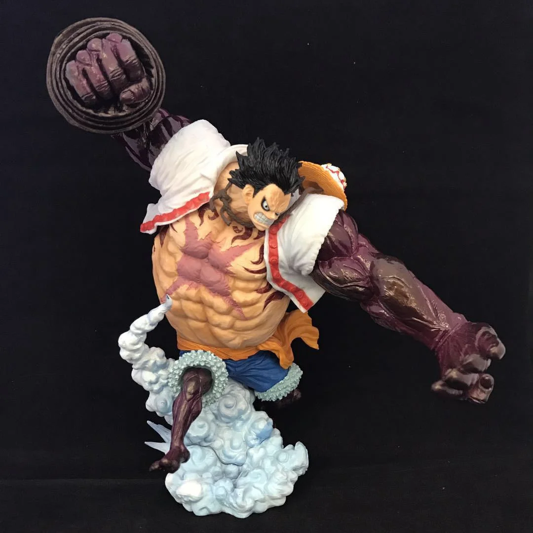 

ПВХ 21 см японская аниме фигурка цельная Обезьяна D. Luffy The battle over the dome King of the ape gun экшн-фигурка
