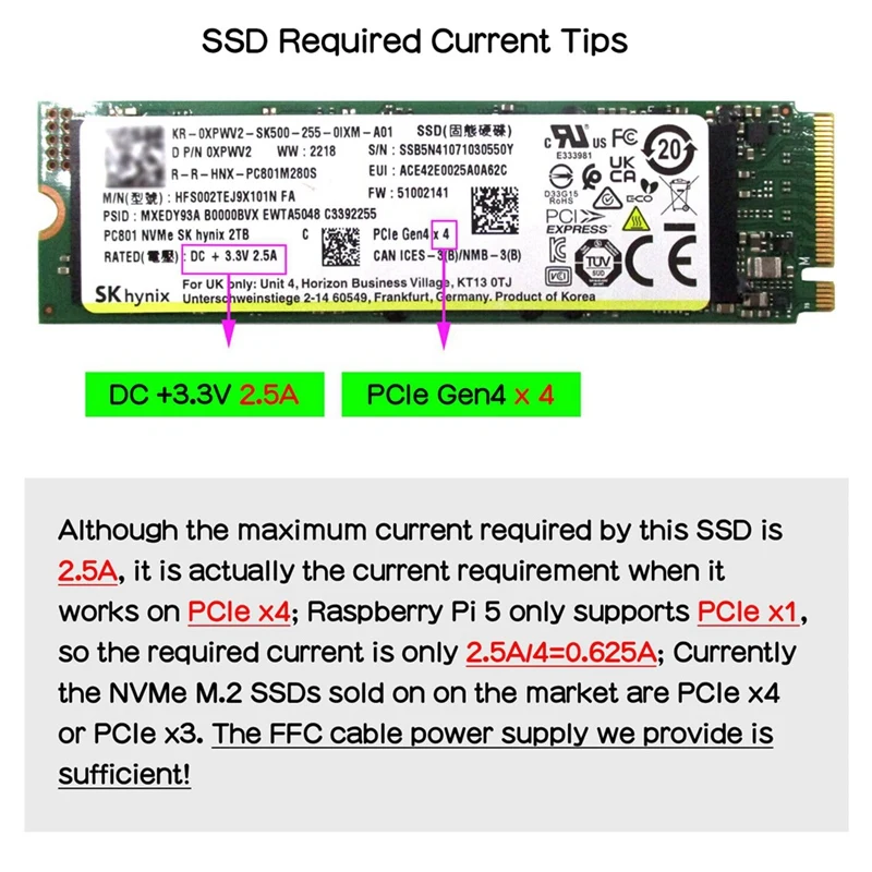 Периферийная плата X1001 M.2 Nvme SSD Shield Pcie совместимая с Raspberry Pi 5