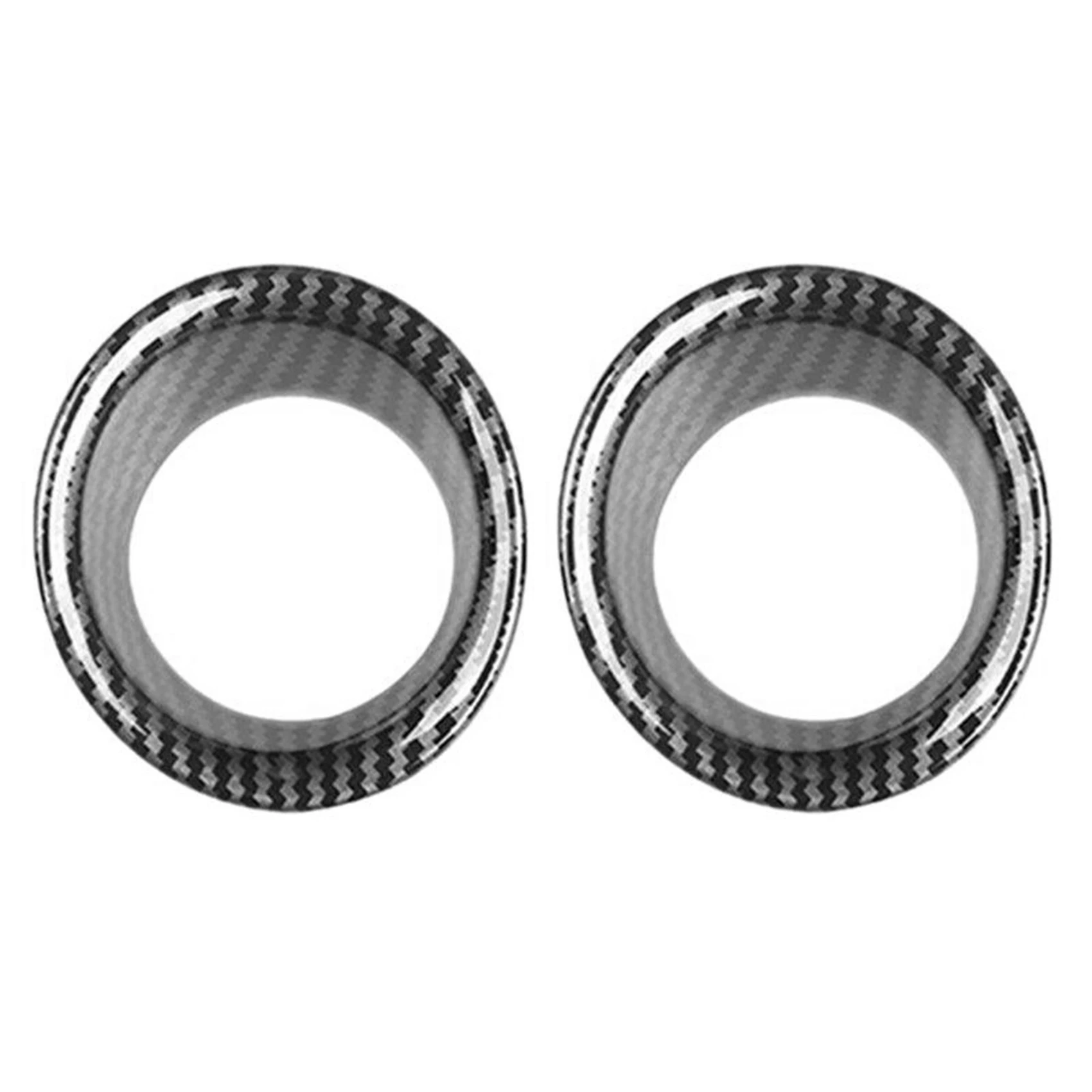 

For Toyota Harrier Venza 2020-2022 ABS Carbon Fiber Front Fog Lamp Light Cover Trim Sticker Car Styling Accessories